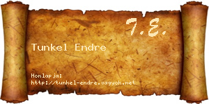 Tunkel Endre névjegykártya